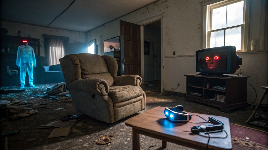 Mixed Reality Horror: When a Stalker Invades Your Living Room