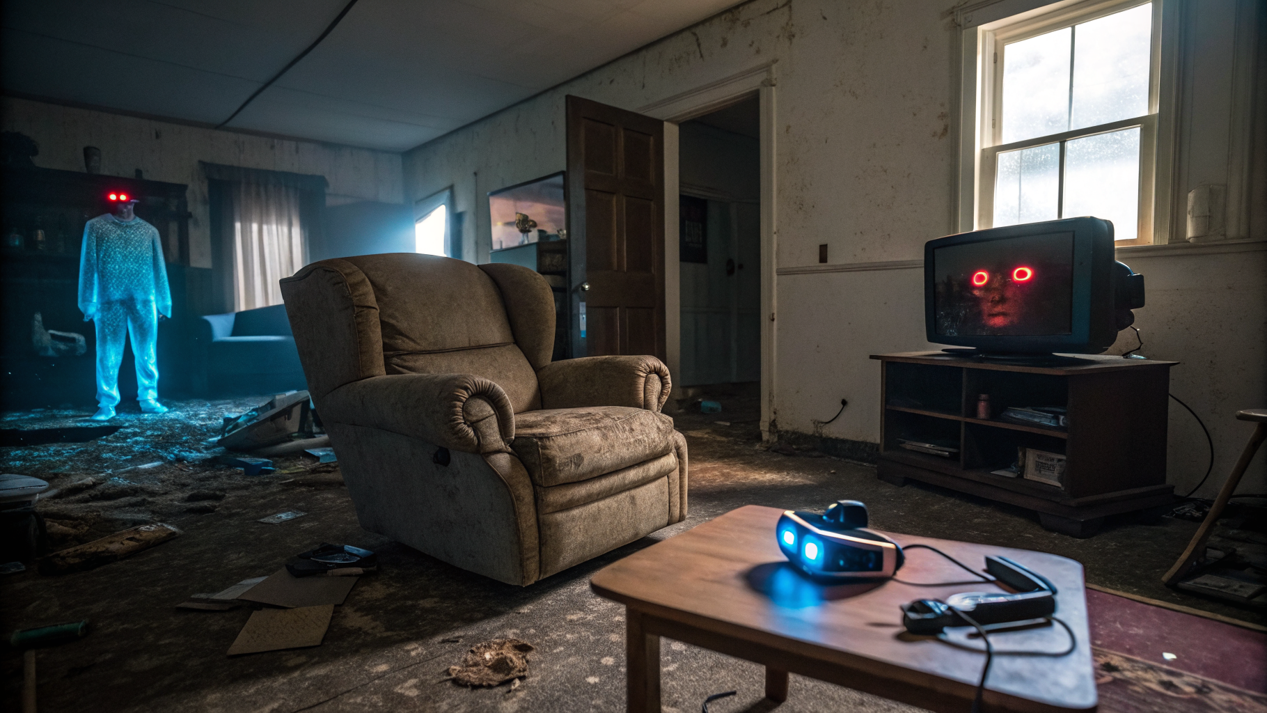 Mixed Reality Horror: When a Stalker Invades Your Living Room
